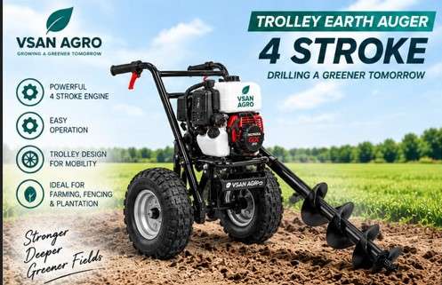 Trolley Earth auger (4 stroke )